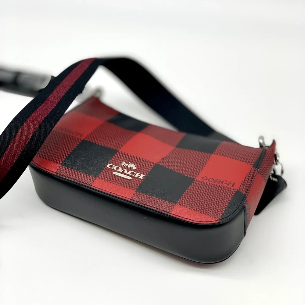 Coach Jes Baguette With Buffalo Plaid Print - Picture 4 of 10